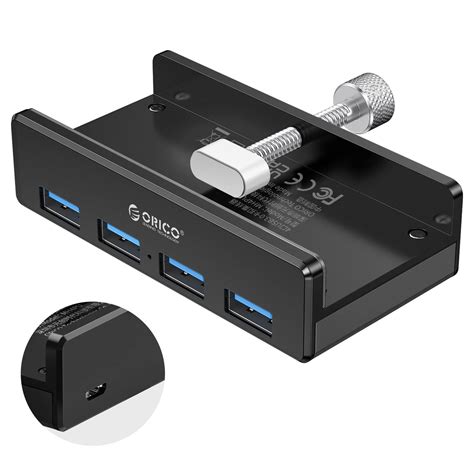 桌上集線器|ORICO USB 3.0 集線器、USB 集線器夾、鋁製4 埠 USB 分配器,。